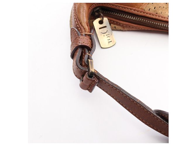 Borsa a Tracolla Patchwork Christian Dior Marrone Multicolore - vista 12