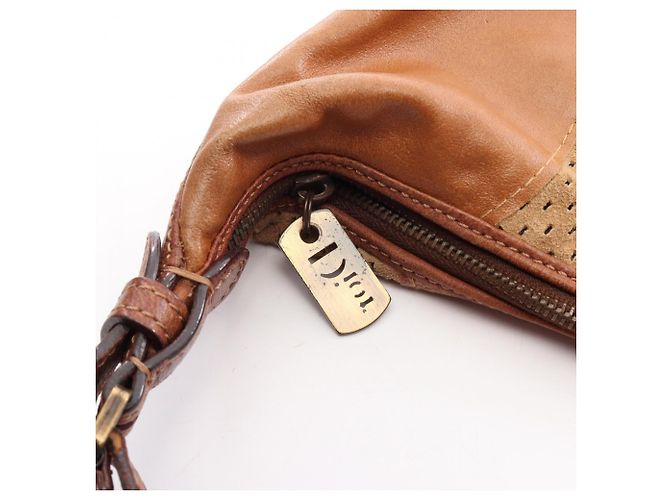 Borsa a Tracolla Patchwork Christian Dior Marrone Multicolore - vista 13