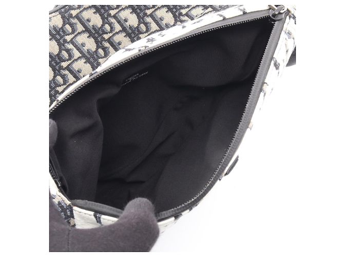 Borsa Saddle Christian Dior Dior x Raymond Pettibon Nero Bianco Blu navy - vista 3
