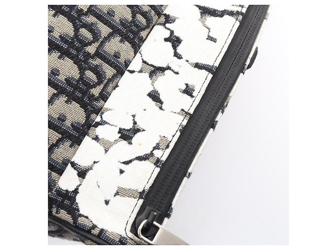 Borsa Saddle Christian Dior Dior x Raymond Pettibon Nero Bianco Blu navy - vista 5