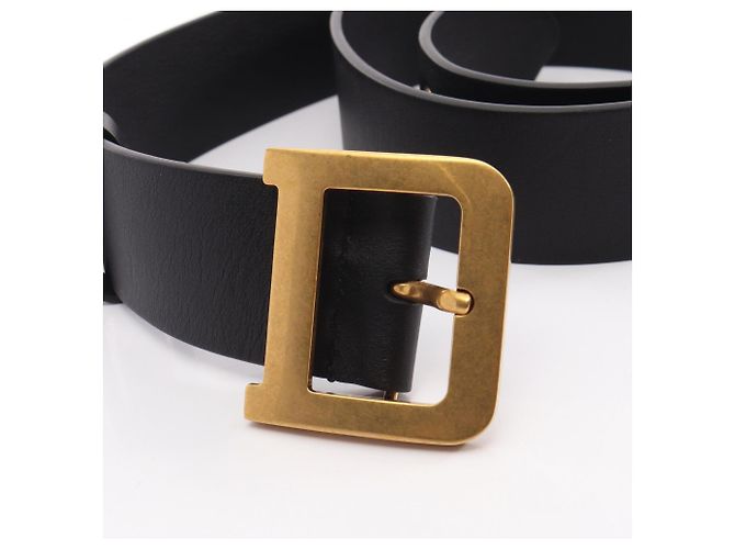 Christian Dior D-Buckle Gürtel Schwarz - Ansicht 2
