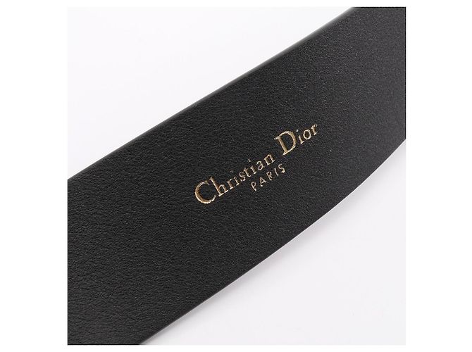 Christian Dior D-Buckle Gürtel Schwarz - Ansicht 4