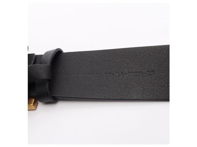 Christian Dior D-Buckle Gürtel Schwarz - Ansicht 5