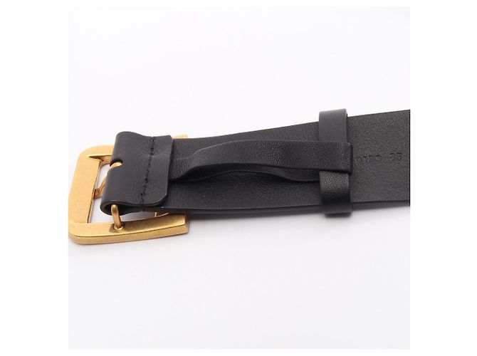 Christian Dior D-Buckle Gürtel Schwarz - Ansicht 6