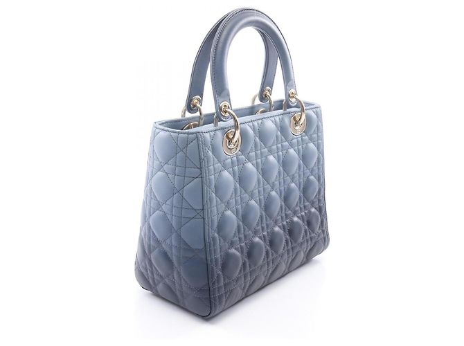 Borsa 2-Way Lady Dior Cannage Christian Dior Blu Blu navy - vista 2