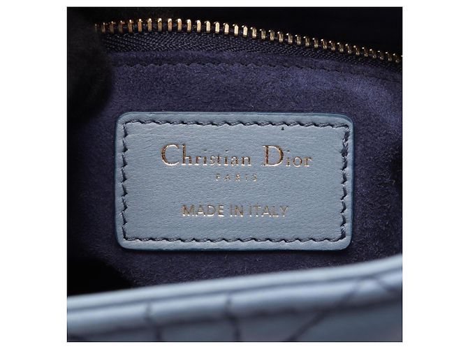 Borsa 2-Way Lady Dior Cannage Christian Dior Blu Blu navy - vista 4
