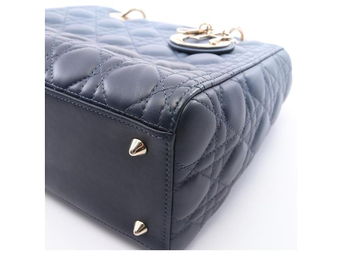 Borsa 2-Way Lady Dior Cannage Christian Dior Blu Blu navy - vista 5