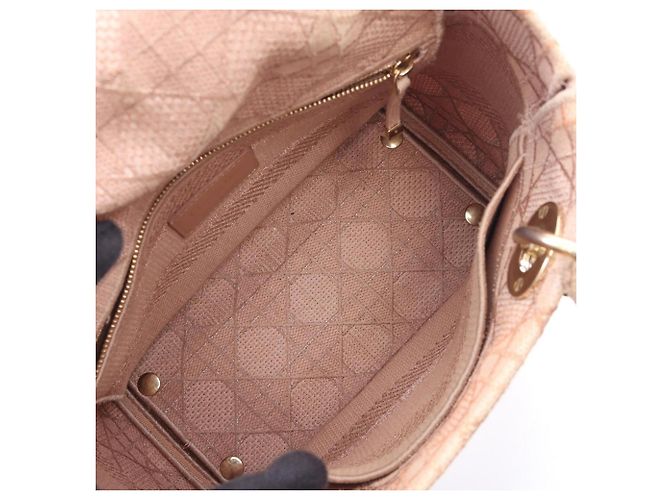 Christian Dior Dior LADY D-LITE Medium Cannage Borsa a mano 2-Way Rosa - vista 3
