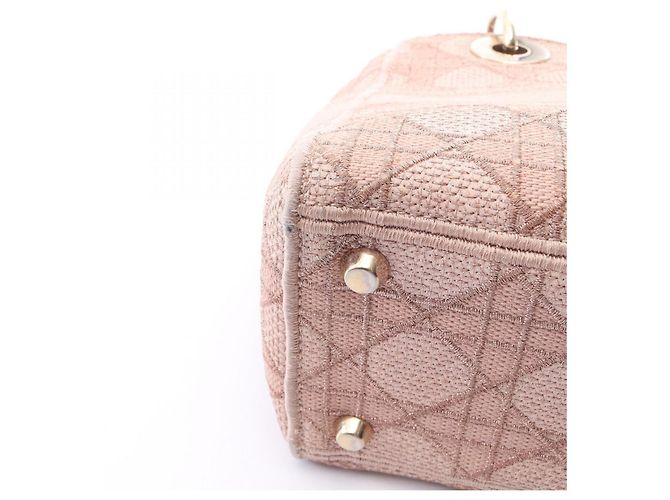 Christian Dior Dior LADY D-LITE Medium Cannage Borsa a mano 2-Way Rosa - vista 5