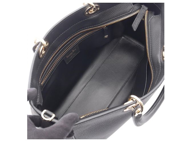 Christian Dior Dior Lady D-Sire Large Borsa a mano 2-Way Nero - vista 3