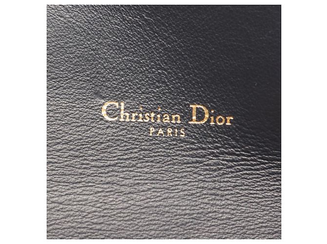 Borsa a tracolla Christian Dior Oblique Jacquard Beige Blu navy - vista 4