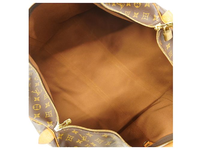 Borsa Louis Vuitton Brown Boston Monogram Keepall 60 Marrone - vista 4