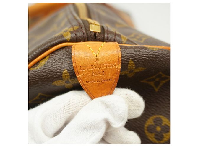 Borsa Louis Vuitton Brown Boston Monogram Keepall 60 Marrone - vista 5