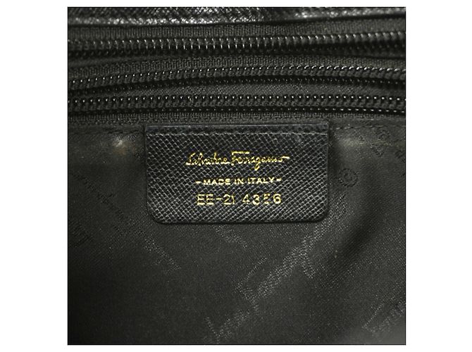 Borsa a tracolla in pelle Gancini Salvatore Ferragamo Nero - vista 5