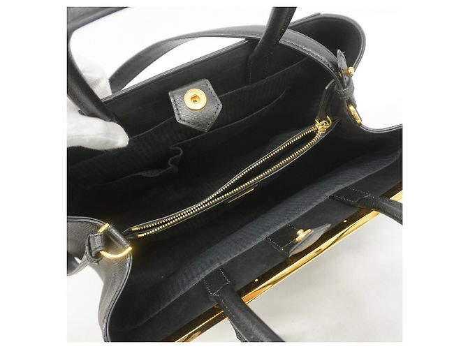 Borsa in pelle Fendi Toujours Nero - vista 4