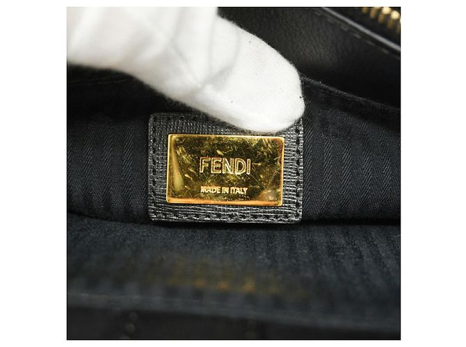 Borsa in pelle Fendi Toujours Nero - vista 5