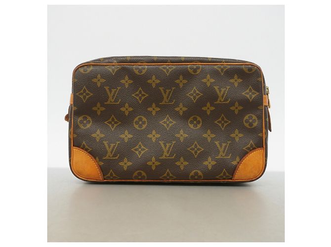 Borsa a Clutch Louis Vuitton Monogram Compiegne 28 Marrone - vista 10