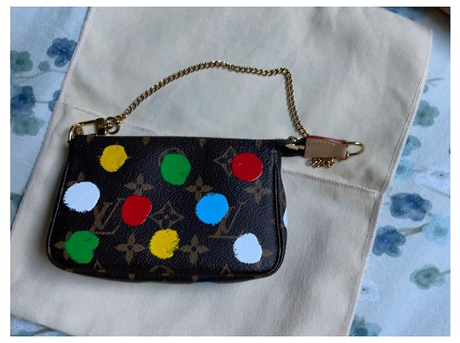 Louis Vuitton Pochette Monogram Yayoi Kusama "Dots Infinity" Marrone Multicolore - vista 10