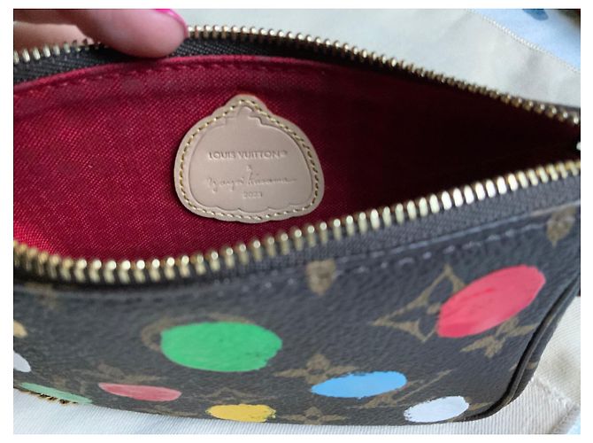 Louis Vuitton Pochette Monogram Yayoi Kusama "Dots Infinity" Marrone Multicolore - vista 11