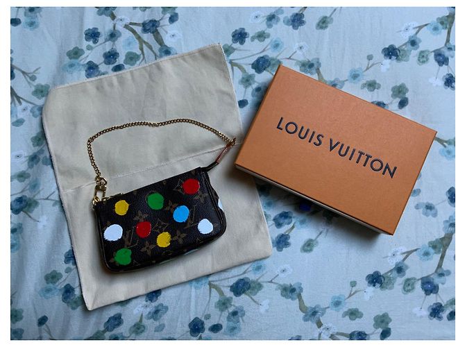 Louis Vuitton Pochette Monogram Yayoi Kusama "Dots Infinity" Marrone Multicolore - vista 2