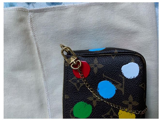 Louis Vuitton Pochette Monogram Yayoi Kusama "Dots Infinity" Marrone Multicolore - vista 7