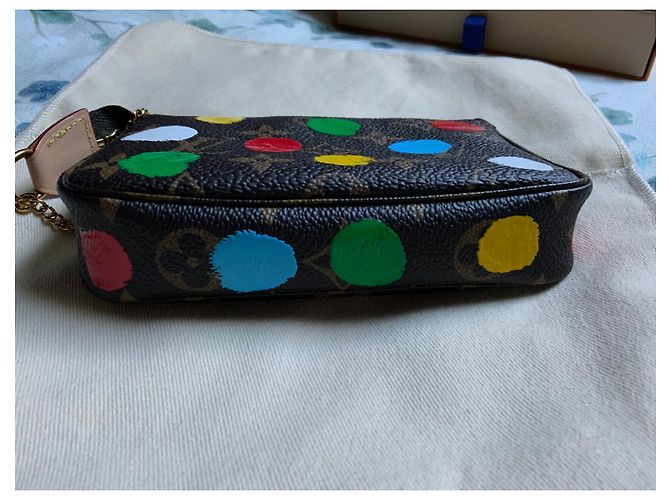 Louis Vuitton Pochette Monogram Yayoi Kusama "Dots Infinity" Marrone Multicolore - vista 8