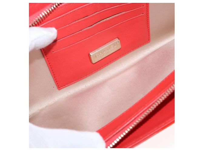 Chanel Mademoiselle Lock Flap Quilted Lambskin East West Arancione - vista 5