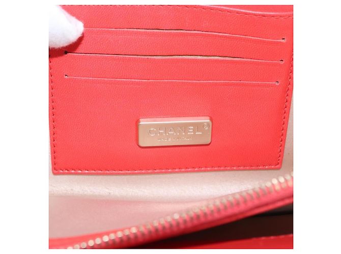 Chanel Mademoiselle Lock Flap Quilted Lambskin East West Arancione - vista 6