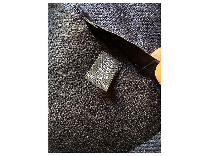 Sciarpa Yves Saint Laurent monogram blu e nera Nero - vista 11