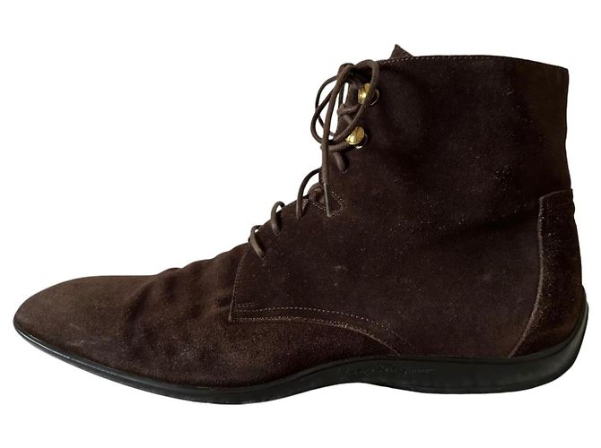Salvatore Ferragamo vintage ankle boots Marrone - vista 2