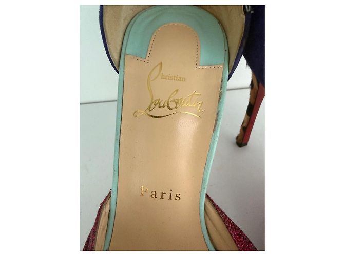 Décolleté Christian Louboutin "So Kate" Marrone Rosso Porpora - vista 2