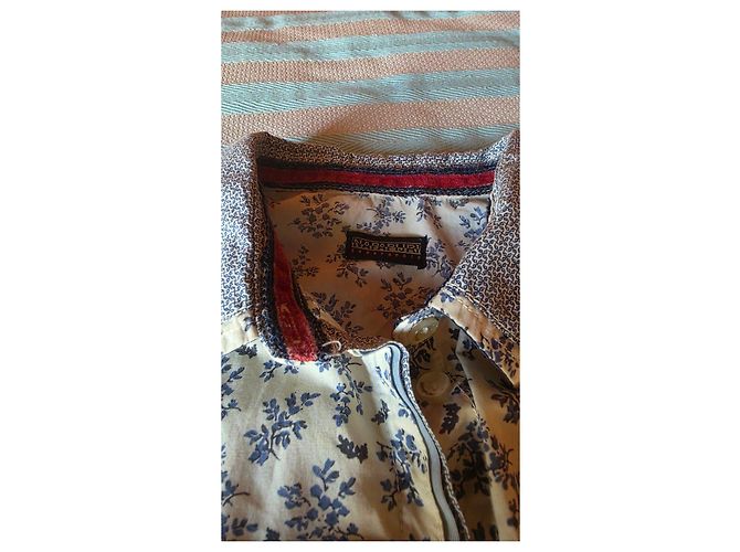 Camisa floral Napapijri para mujer Blanco Azul - vista 7