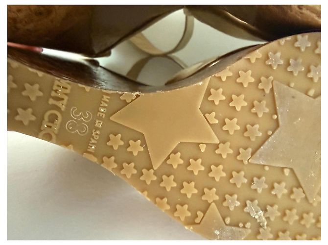 Sandali wedge in sughero oro metallizzato Jimmy Choo D'oro - vista 6