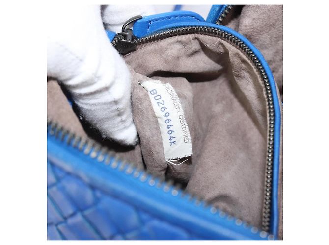 Bottega Veneta Nodini Intrecciato Nappa Medium Blu - vista 7