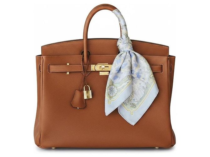 Hermès HERMES Paris Les Amoureux De Paris Gavroche Einstecktuch aus Seidentwill 45cm Blau Beige Gelb Hellblau - Ansicht 5