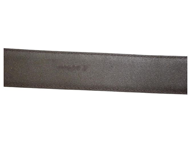 GIANNI VERSACE Vintage Croc Embossed Brown Leather Plaque Belt 40/100 - view 7