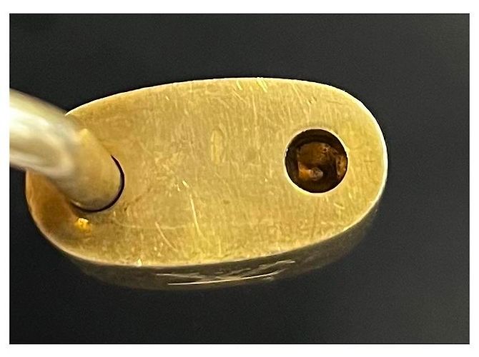 Louis Vuitton Vorhängeschloss und Schlüssel Logo Metal medium Golden - Ansicht 4