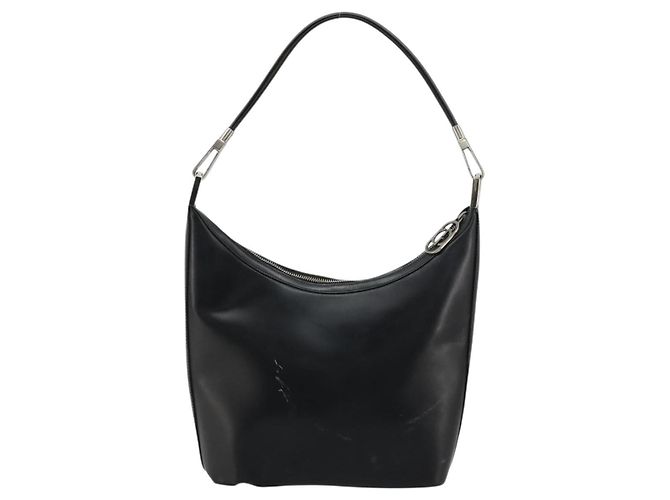 Gucci Zip Hobo Leather Nero - vista 2