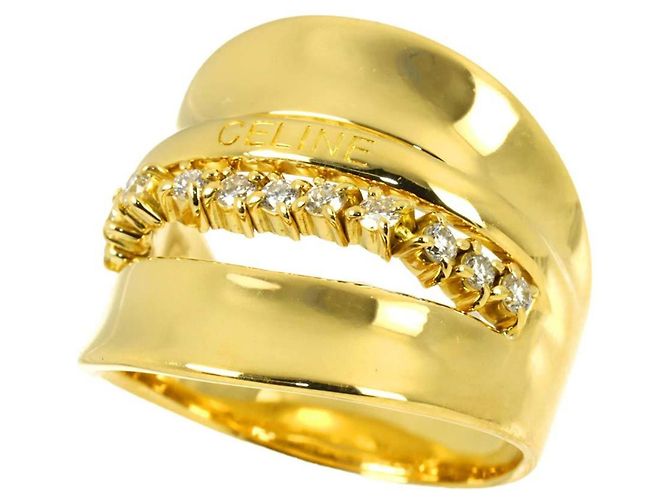 Diamond Céline Anello Celine 1 in oro giallo 18K con diamante - vista 3