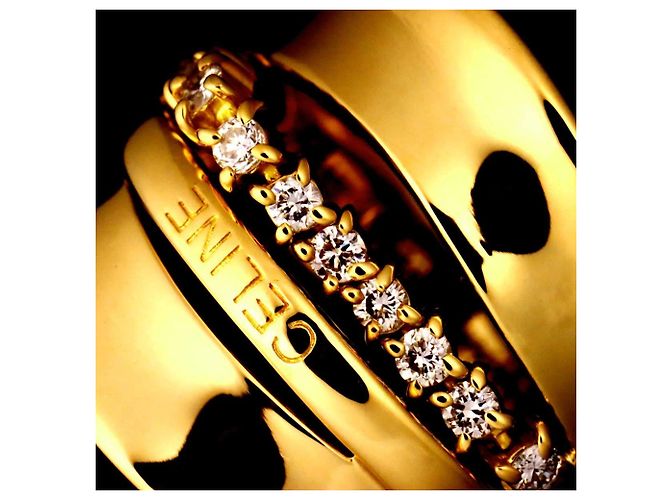 Diamond Céline Anello Celine 1 in oro giallo 18K con diamante - vista 4