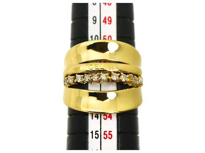Diamond Céline Anello Celine 1 in oro giallo 18K con diamante - vista 5