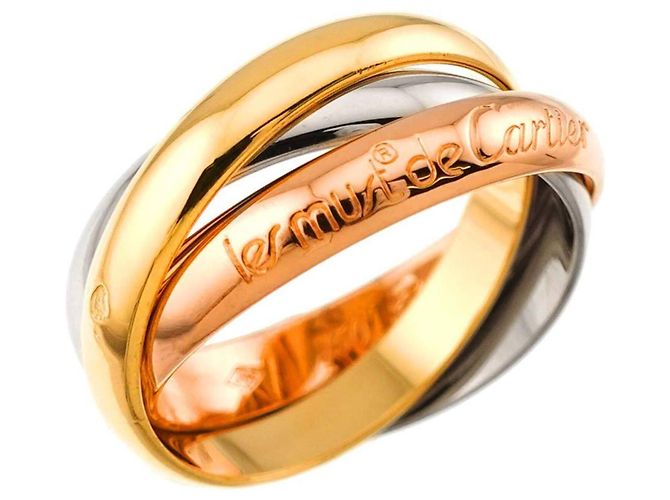 Anello Cartier Trinity in oro rosa bianco e giallo 18K - vista 5