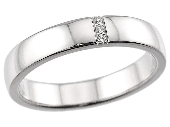Harry Winston Three-Stone Ring aus Platin - Ansicht 3