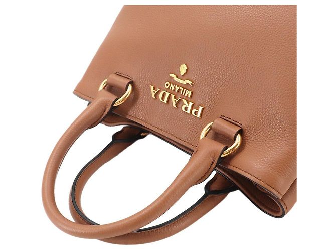 Borsa Prada 1BA411 in pelle marrone - vista 4