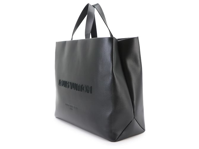 Louis Vuitton Shopper Tote MM in Black Leather - view 2