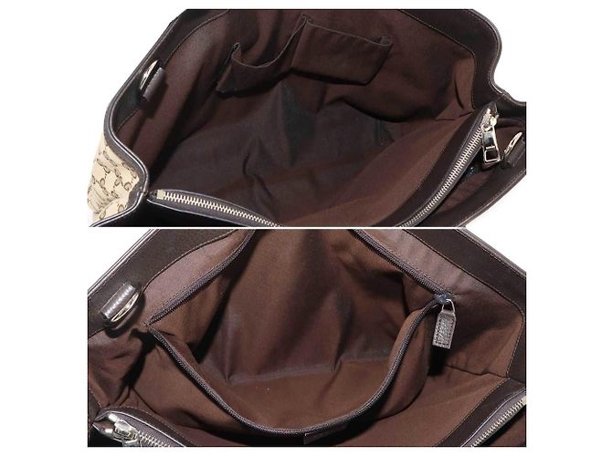 Borsa a mano e a tracolla 2-Way Gucci GG Canvas Marrone Beige - vista 6