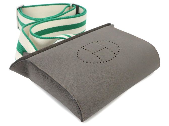 Hermès Hermes Videpoches Schultertasche Grau - Ansicht 3