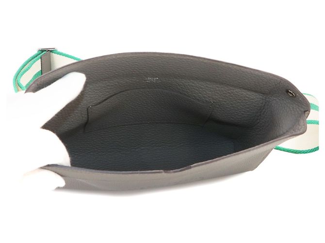 Hermès Hermes Videpoches Schultertasche Grau - Ansicht 5