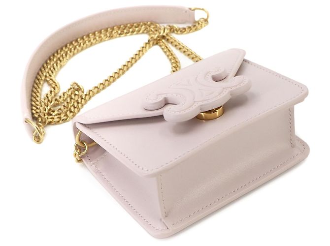 Céline Borsa a tracolla con catena Celine Triomphe Rosa - vista 3