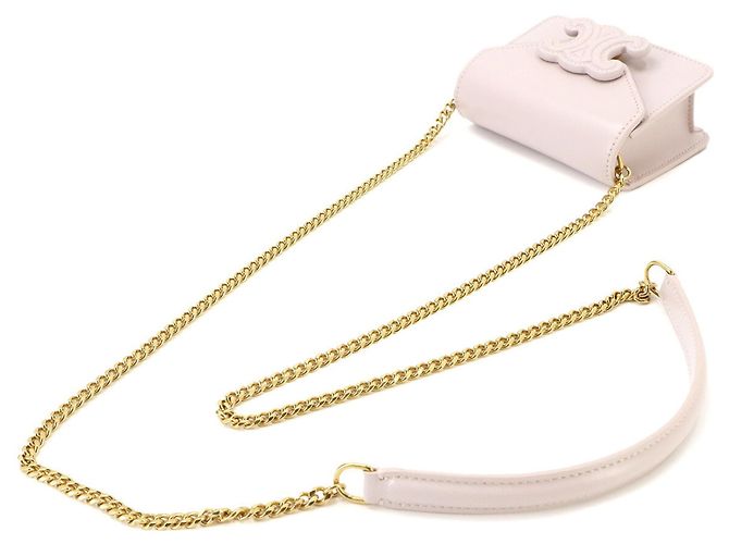 Céline Borsa a tracolla con catena Celine Triomphe Rosa - vista 4
